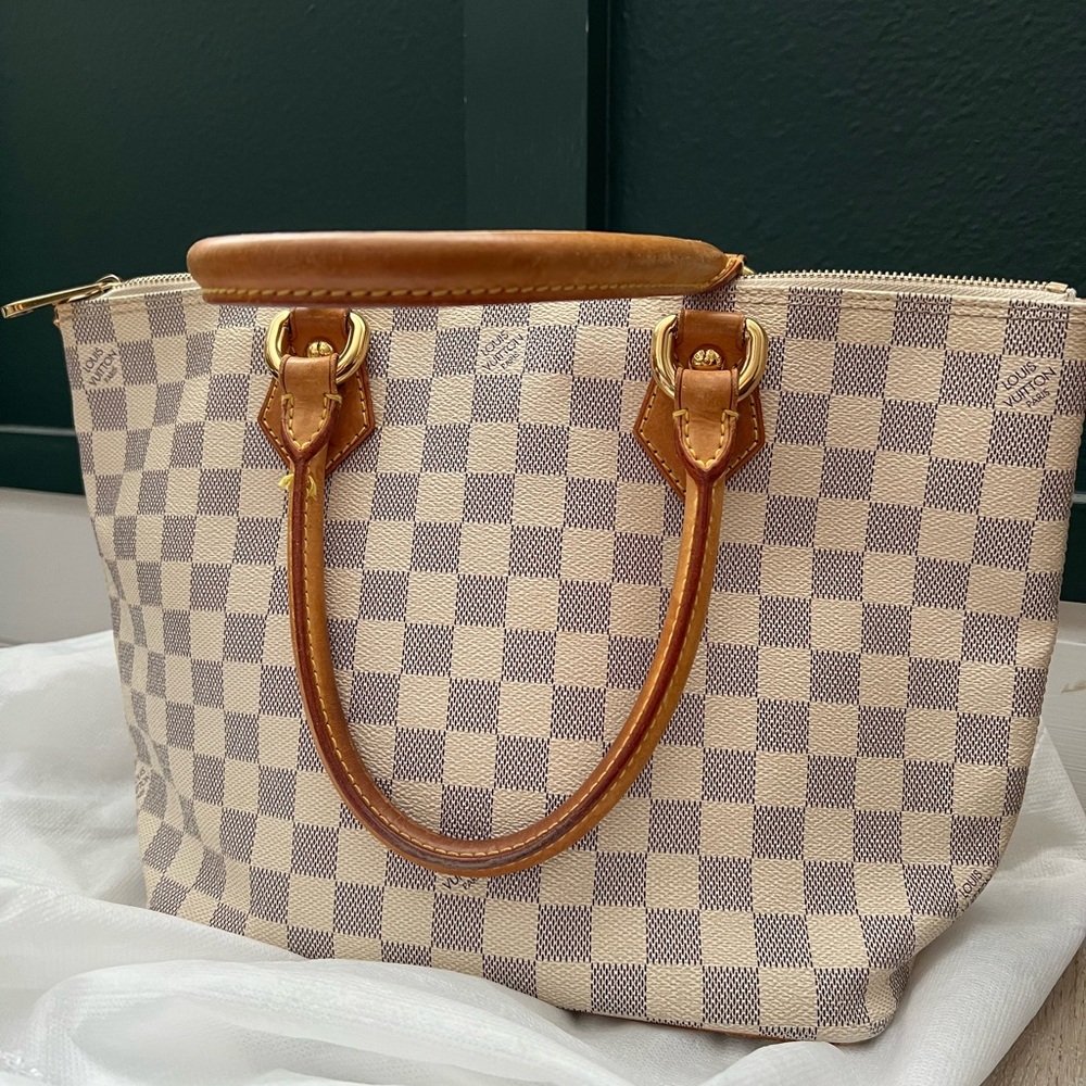Authentic Louis Vuitton Saleya MM Damier Azur